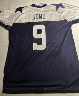 NWT Reebok Tony Romo #9 Dallas Cowboys Throwback Jersey Mens XL NFL Vintage
